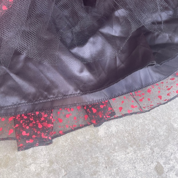 Halloween Tutu Black and Red Splattered Design - Picture 3 of 7